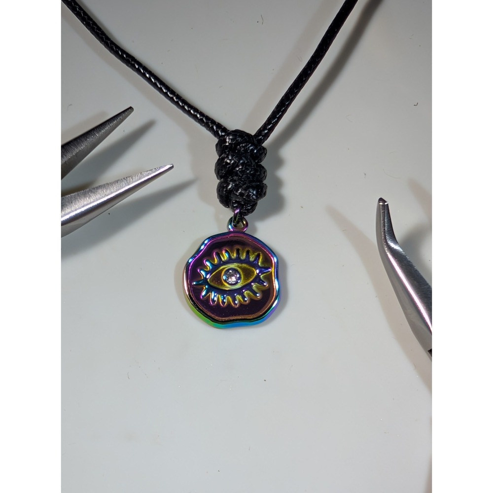 Stainless Steel Multi Color Third Eye Necklace